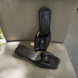 Black Ferragamo sandals